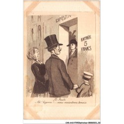 CAR-AAOP7-0593 - ILLUSTRATEUR - UNE FAMILLE DEVANT UN PORTIER-DAUMIER