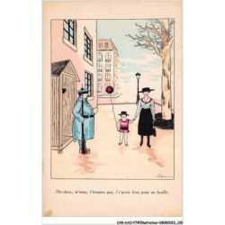 CAR-AAOP7-0600 - ILLUSTRATEUR - UNE FEMME AVEC SON ENFANT & UN SOLDAT