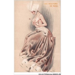 CAR-AAOP7-0563 - ILLUSTRATEUR - UNE JEUNE FEMME ,LES BOUTONS DE ROSE