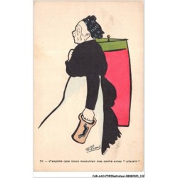 CAR-AAOP7-0601 - ILLUSTRATEUR - UNE VIEILLE DAME  & SON SAC