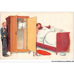 CAR-AAOP1-0050 - ILLUSTRATEUR - UN HOMME ET UNE FEMME DANS UNE CHAMBRE