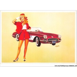 CAR-AAQP12-0935 - ILLUSTRATEUR - DAME ET VOITURE - CPSM