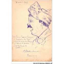 CAR-AASP2-0192 - ILLUSTRATEUR - Dessin d'un homme - Peinte a la main