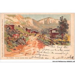 CAR-AAOP4-0370 - ILLUSTRATEUR - LES ETABLES ,VILLAGE SUISSE