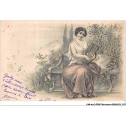 CAR-AAQP12-0921 - ILLUSTRATEUR - DAME ET VIOLON