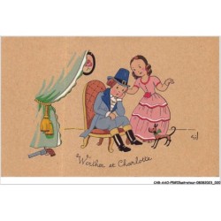 CAR-AAOP5-0382 - ILLUSTRATEUR - UN HOMME,UNE FEMME , UN CHIEN