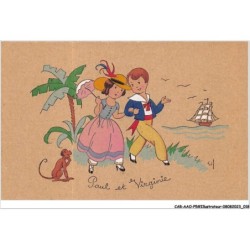 CAR-AAOP5-0381 - ILLUSTRATEUR - UN HOMME,UNE FEMME , UNE PROMENADE-GIL