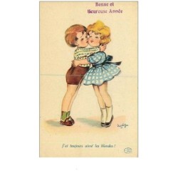 ILLUSTRATEURS.n°8980.MATEJA.J'AI TOUJOURS AIME LES BLONDES.ENFANTS AMOUREUX