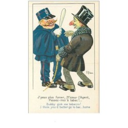 ILLUSTRATEURS.n°8920.GILSON.HOMME IVRE ET GENDARME