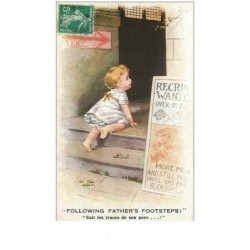 ILLUSTRATEURS.n°8905.NASH.BEBE A QUATRES PATTES.SUIT LES TRACES DE SON PERE....