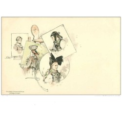 ILLUSTRATEURS.n°853.FRITZ REIFS.PORTRAIT DE FEMME ET COIFFES