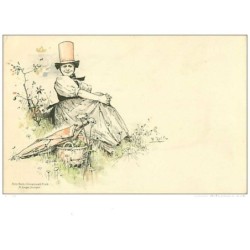 ILLUSTRATEURS.n°850.FRITZ REIFS.FEMME DANS UN PRE