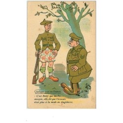 ILLUSTRATEURS.n°9138.COLLECTION COMIQUE MILITAIRE.QUELQUE PART EN FRANCE.SOLDAT EN JUPE ECOSSAISE