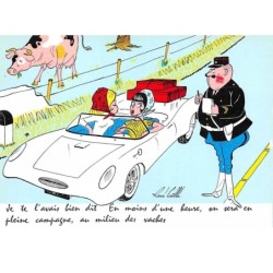 illustrateur. n°105360 .rene caille .cpsm .je te l avais bien dit en moins ... milieu des vaches .