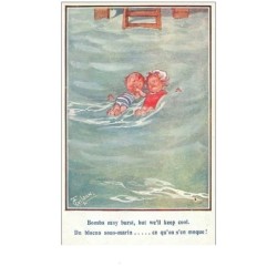 ILLUSTRATEURS.n°8917.GILSON.ENFANTS NAGEANT