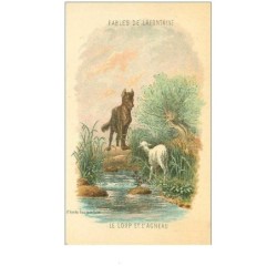 ILLUSTRATEURS.n°30116.FABLES DE LAFONTAINE.LE LOUP ET L'AGNEAU.D'APRES GUSTAVE DORE