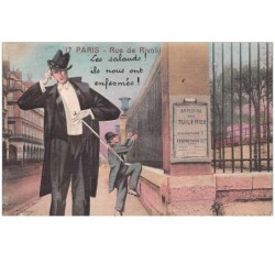 illustrateur . n°46508 . paris rue de rivoli.illustration sur photo.surrealisme.montage