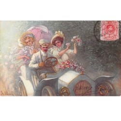 llustrateur - n°60384 - Ulrich M.M. Vienne n°543 - Jeunes femmes dans une voiture conduite par un homme