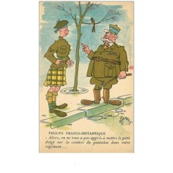 ILLUSTRATEURS.n°9125.COLLECTION COMIQUE MILITAIRE.TROUPE FRANCO-BRITANNIQUE