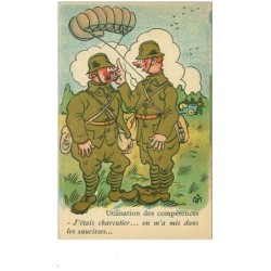 ILLUSTRATEURS.n°9146.COLLECTION COMIQUE MILITAIRE.UTILISATION DES COMPETENCES.J'ETAIS CHARCUTIER ON M'A MIS ....