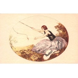 Illustrateur - n°87631 - Femme pêchant