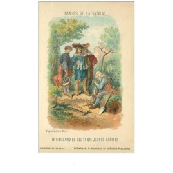 ILLUSTRATEURS.n°668.D'APRES GUSTAVE DORE.FABLES DE LAFONTAINE.LE VIEILLARD ET LES TROIS JEUNES HOMMES