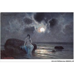 CAR-AAOP2-0166 - ILLUSTRATEUR - UNE FEMME , LA NUIT , LA MER