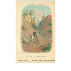 ILLUSTRATEURS.n°666.D'APRES GUSTAVE DORE.FABLES DE LAFONTAINE.LE LION ET LE MOUCHERON