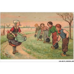 CAR-ABIP4-0276-ILLUSTRATEUR - une fille salue des garçons