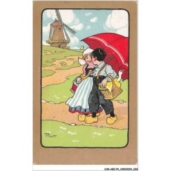 CAR-ABIP4-0286-ILLUSTRATEUR - un garçon et une fille marche avec un parapluie - Pinot