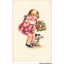 CAR-ABIP3-0256-ILLUSTRATEUR - Petite fille et son chien
