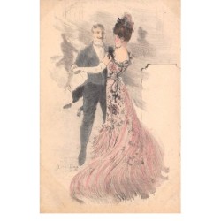 Illustrateur - n°66768 - Léon Dax - Couple en tenue de soirée dansant