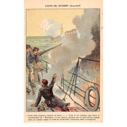 Illustrateur - n°65627 - Job - Faits de Guerre 1914-1915 - Un héros de la Mer - Tirez, tires, toujours ....