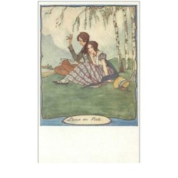 ILLUSTRATEURS.n°23477.RIE CRAMER.LE TEMPS JADIS.L'AMIE DU POETE