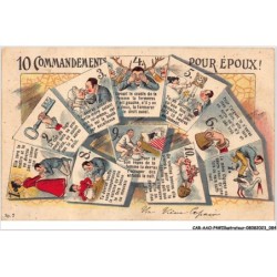 CAR-AAOP4-0328 - ILLUSTRATEUR - 10 COMMANDEMENTS POUR EPOUX