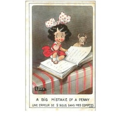 ILLUSTRATEURS.n°23676.LEFT.A BIG MISTAKE OF A PENNY.UNE ERREUR DE 2 SOUS DANS LES COMPTES