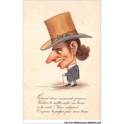 CAR-AAOP4-0307 - ILLUSTRATEUR - UN HOMME & SA CANNE