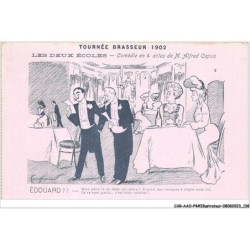 CAR-AAOP4-0355 - ILLUSTRATEUR - DEUX HOMMES,DEUX FEMMES , LE RESTAURANT .TOURNE BRASSEUR 1902