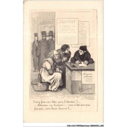 CAR-AAOP4-0334 - ILLUSTRATEUR - DEUX HOMMES, UNE VIEILLE DAME , JUGEMENT-DAUMIER