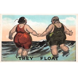 Illustrateur - n°66788 - They Float - Couple de dos les pieds dans l'eau - n°759
