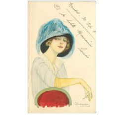 illustrateur. n°42831 . a identifier . femme.italie