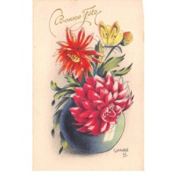 Illustrateur - n°70242 - Laforge n°4 - Bonne Fête - Fleurs dans un vase avec un papillon