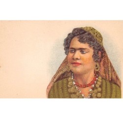 Illustrateur - n°68365 - Jeune femme - Carte gaufrée