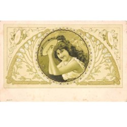 Illustrateur - n°68366 - Jeune femme jouant d'un tambourin
