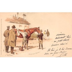 Illustrateur - n°68396 - C. Becker - Nach dem Rennen - Hommes s'occupant d'un cheval
