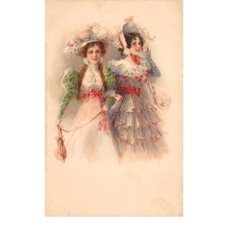 Illustrateur - n°68371 - Deux jeunes femmes