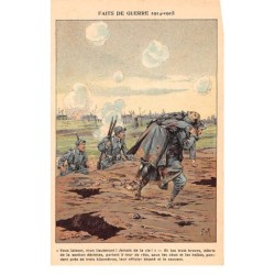Illustrateur - n°65631 - Job - Faits de Guerre 1914-1915 - Pour sauver le Chef - Vous laisser, mon lieutenant ...