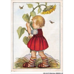 CAR-AASP1-0097 - ILLUSTRATEUR - une petite fille tenant une fleur - Hansi-karte