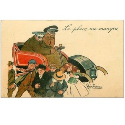 illustrateur .n°34363.la place me manque.lance tmackeray.voiture.illustrateur. caricature