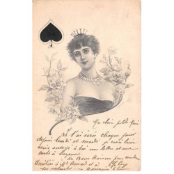 Illustrateur - n°91748 - Jeune femme, la reine de Pique